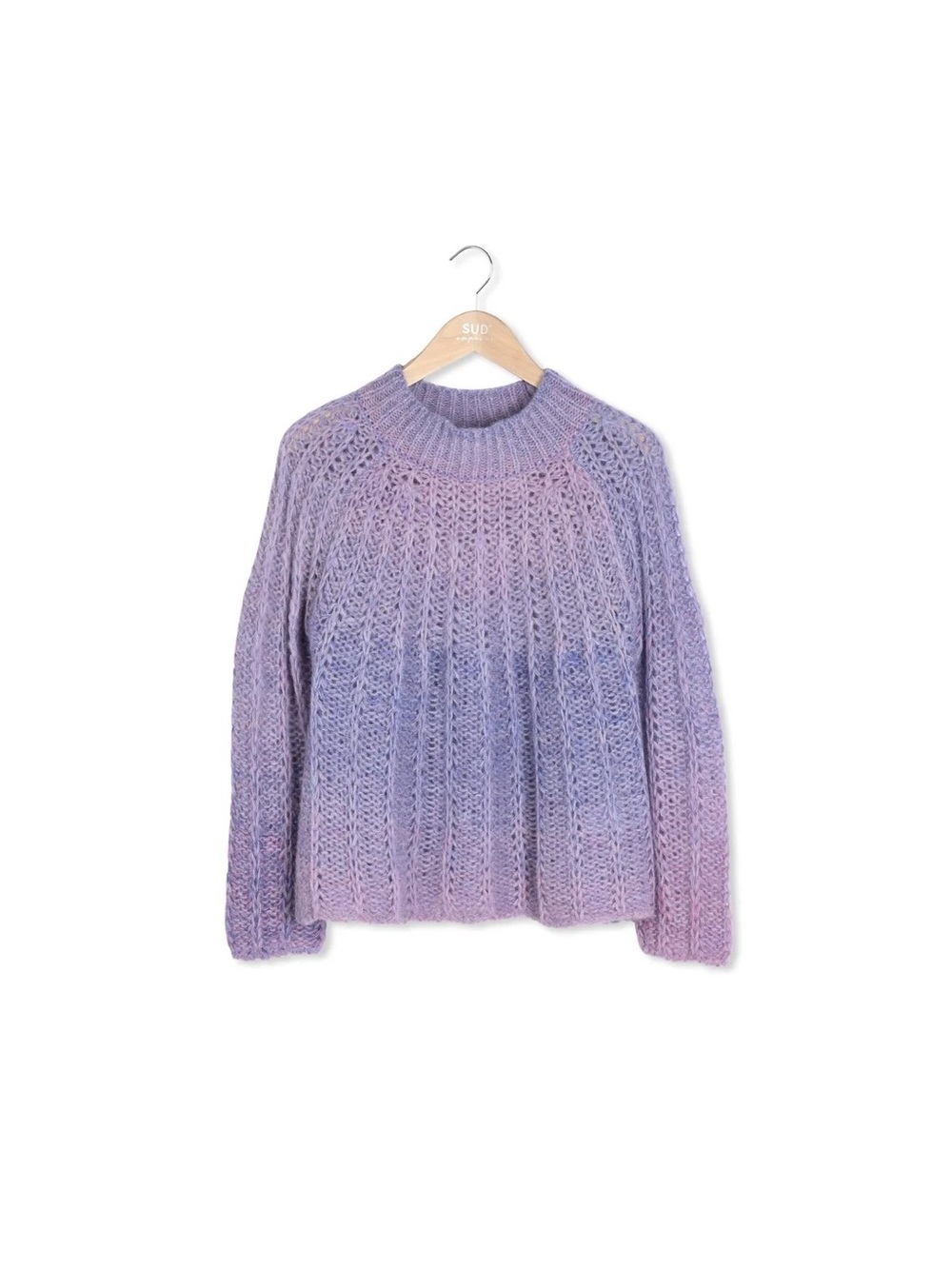 SUD Express Merosito Mohair & Alpaca Blend Sweater Lavender - Size Small